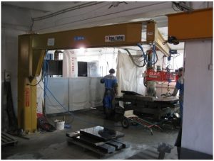 SLOUPOVÝ KLOUBOVÝ RAMENNÝ JEŘÁB DAL FORNO A VAKUOVÁ PŘÍSAVKA. Zákazník: Kamenárstvo Klieštik, s.r.o.